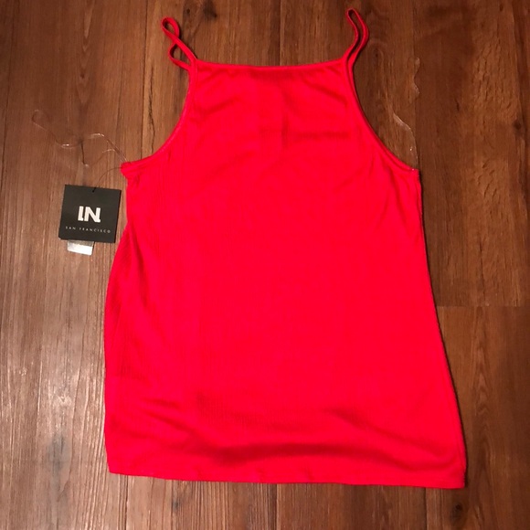 Knot front red tank size M - Picture 5 of 7
